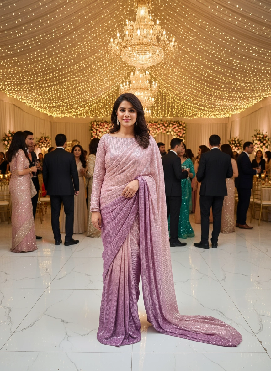 ✨ Sitara Net Saree - Image 2