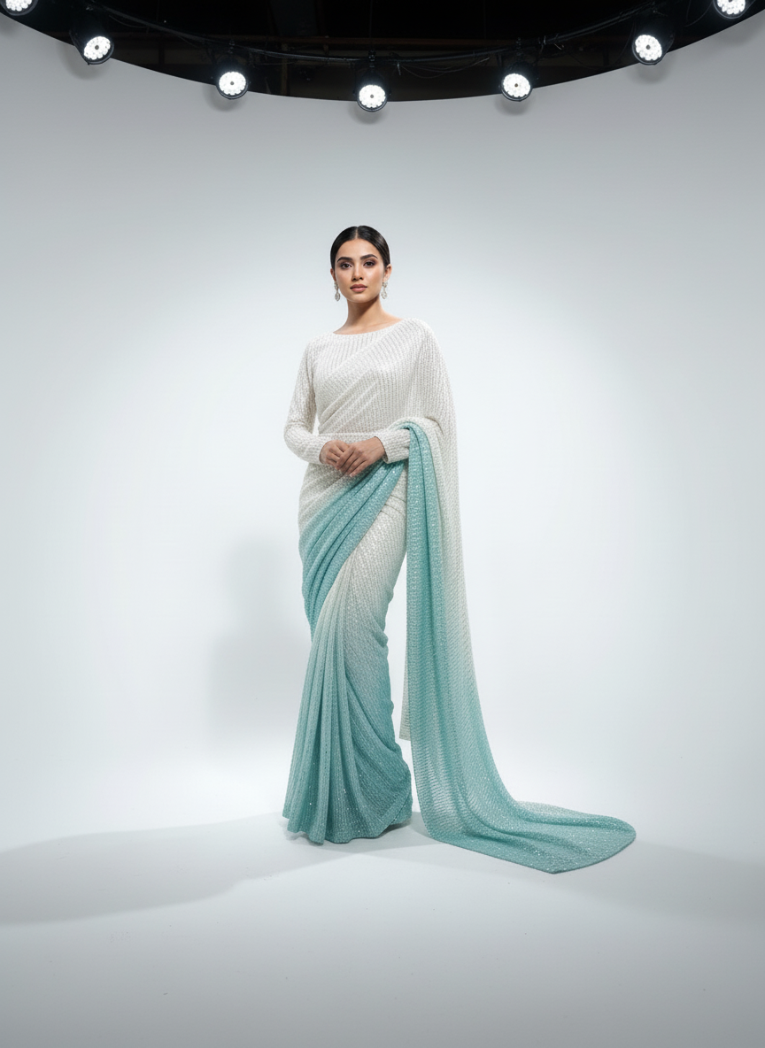 ✨ Sitara Net Saree - Image 3