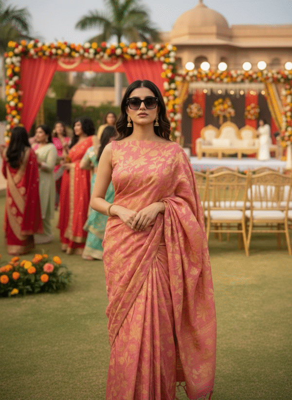 Banarsi Formal Gown Saree - Image 5